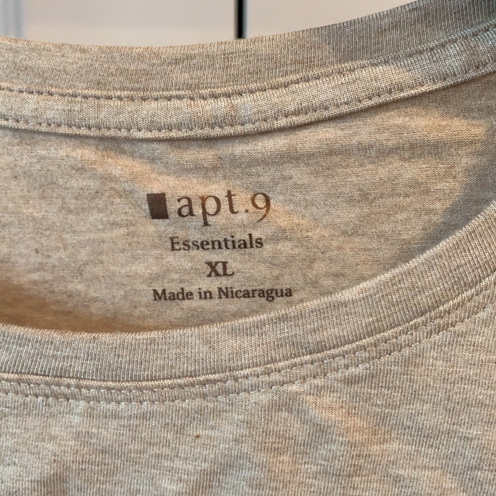 Apt 9 Essentials Women's Heather Tan Long Sleeve Tee NWT - Picture 3 of 5